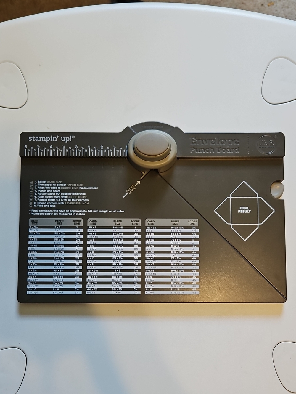 Stampin' Up! Envelope Punch Board - Brown and Cream